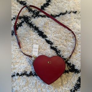 Brand New Coach Leather Heart Crossbody Bag